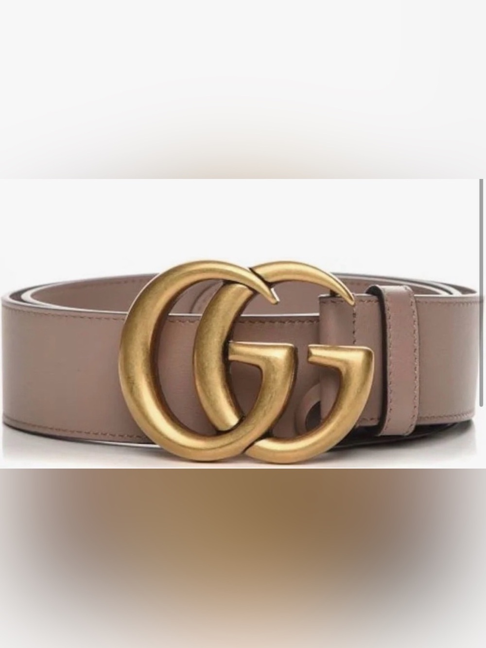 Gucci GG Marmont belt in taupe